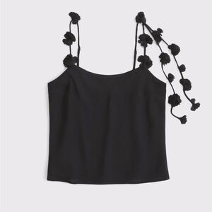 Abercrombie & Fitch Floral Strap Sheer Cami Top